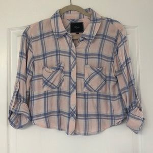 Rails plaid top. Size S